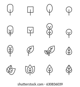leaf line icon