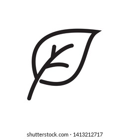 Leaf line icon. eco black leaf icons.