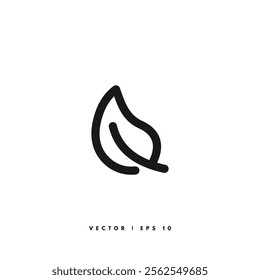 Leaf Line Icon. Editable Stroke