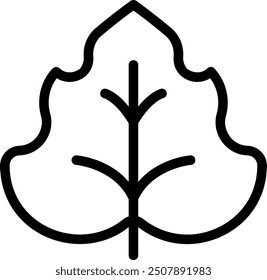 Vector de ilustración de icono de línea de hoja
