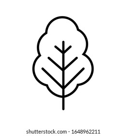 Icono de línea de hoja, logotipo aislado en fondo blanco