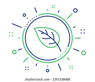 Leaf line icon. Nature plant sign. Environmental care symbol. Quality design elements. Technology leaf button. Editable stroke. Vector