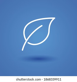 leaf line icon, outline vector illustration.