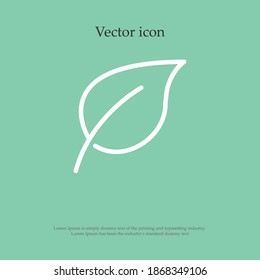 leaf line icon, outline vector illustration.