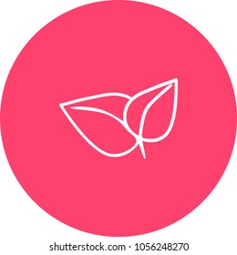 leaf line icon set