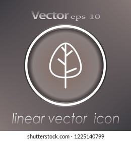 leaf line icon set
