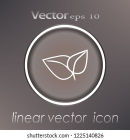 leaf line icon set