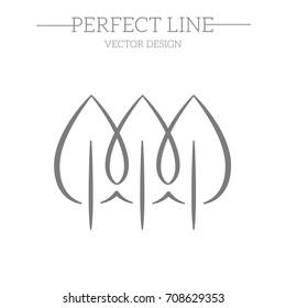 leaf line icon set