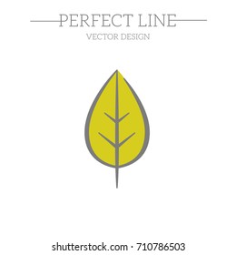 leaf line icon set