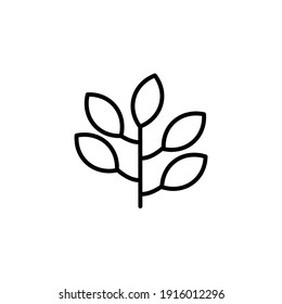 leaf line icon set medicine natural medicine