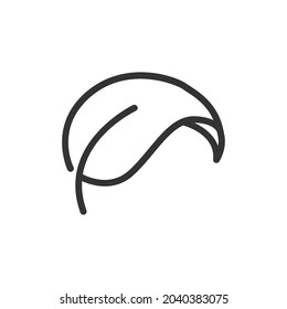 Icono de línea de hoja a la moda. Pictograma vectorial de trazo aislado sobre un fondo blanco. Iconos del contorno premium de hoja.