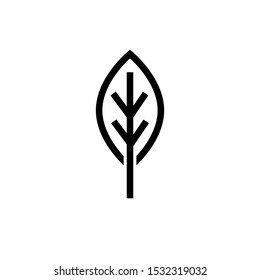 Leaf Line Icon Vector Illustration Design Template Eps - 10