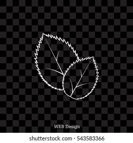 Leaf line icon, vector illustration.