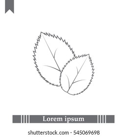 Leaf line icon, vector illustration.