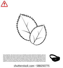 Leaf line icon, vector illustration.