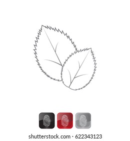 Leaf line icon, vector illustration.