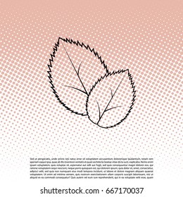 Leaf line icon, vector illustration.