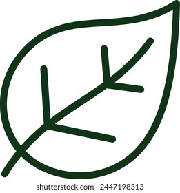 leaf line icon vector. symbol, sign