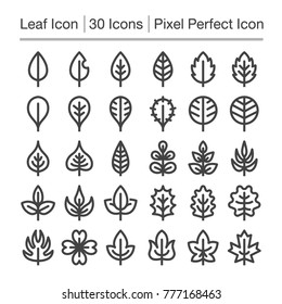 leaf line icon,editable stroke,pixel perfect icon
