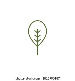 Iconos de la línea de la hoja hojas vectoriales diseño del logo