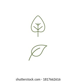 Leaf-Linien-Symbole Vektorgrafiken Logo-Design