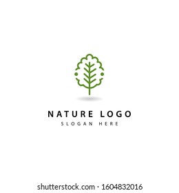 Leaf line Logo icon design element vector template (8)