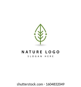 Leaf line Logo icon design element vector template (14)