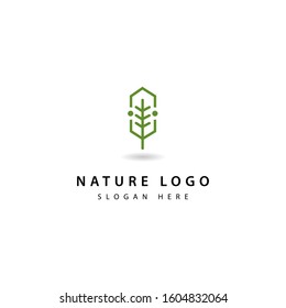 Leaf line Logo icon design element vector template (13)