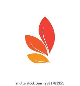 Leaf line logo vector and symbol