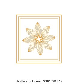 Leaf line logo vector and symbol