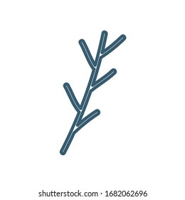 línea de hoja diseño icono de floral naturaleza vegetal jardín adorno botánico y tema de la vida Ilustración vectorial