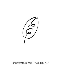 Leaf Line Style Icon Design