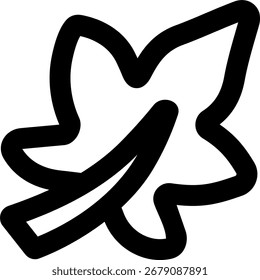 leaf line style icon design