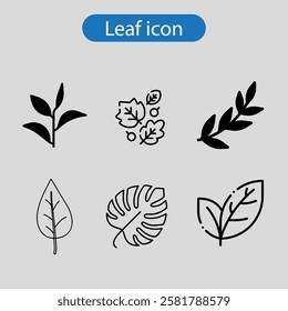 leaf line vector art  icon set. Leaf plant line icon set. Geometric minimalist linear natural eco leaves, modern abstract tree design. Vector leaf logo collection
