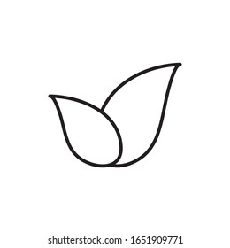 leaf line vector icons design on white background