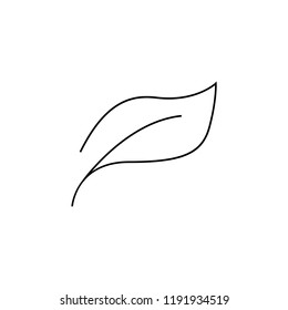 leaf linear icon. Trendy flat ui sign design, graphic pictogram.