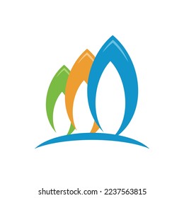 logotipo de hoja 1 plantilla de icono
