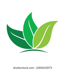 logotipo de hoja 1 plantilla de icono