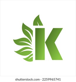 leaf logo abjad ilustration your company