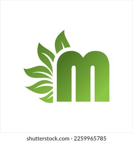 leaf logo abjad ilustration your company