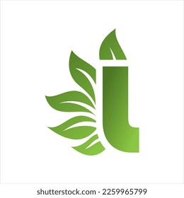leaf logo abjad ilustration your company