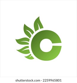 logotipo de hoja abjad ilustración de su empresa
