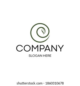 leaf logo with abstract and creative design concept
