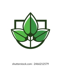 Abstraktes Blattlogo Vektorgrafik