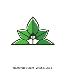 leaf logo abstract symbol vector