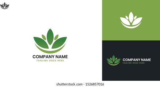 Leaf logo - All elements on this template are editable with vector software, suitable for Nature Business / Industry.
