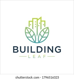  leaf and logo building with line style