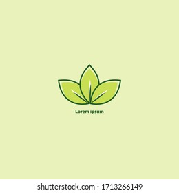 leaf logo for business.
three simple leaves