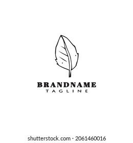 leaf logo cartoon icon design template black modern isolated creative illustration