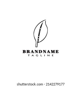 logo de la hoja caricatura icono diseño plantilla negro moderno vector aislado hermoso